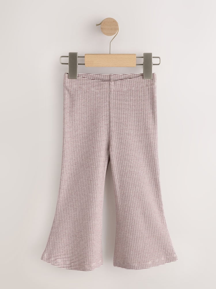 Neutral Ribbed Flare Leggings 5 Pack (3mths-7yrs)