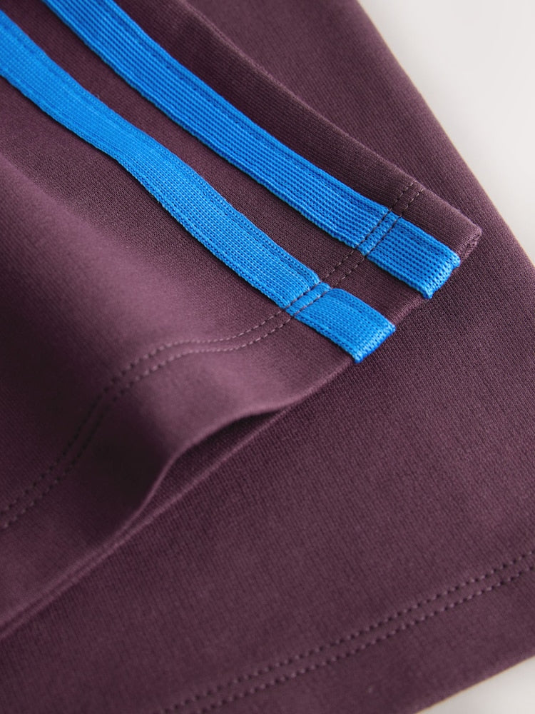 Burgundy Red Wide Leg Side Stripe Joggers (3mths-7yrs) - Size 3-6 Months (62-68cm)