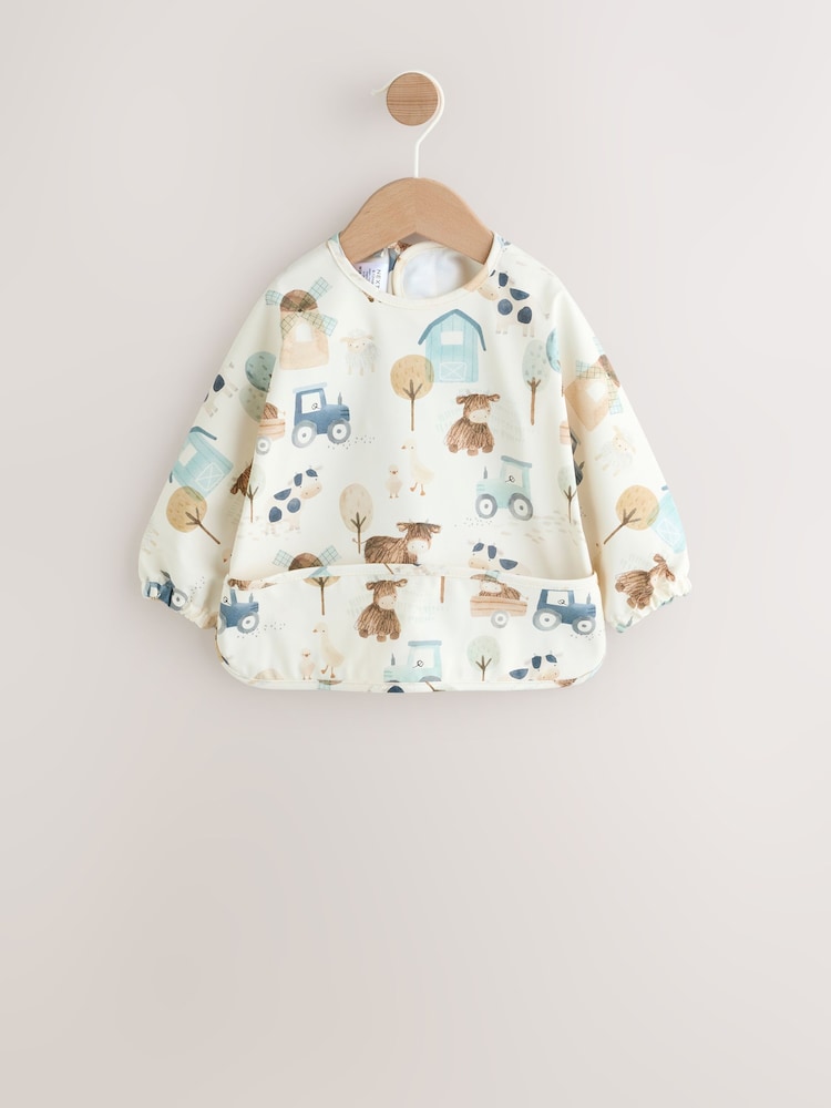 Neutral Weaning And Feeding Sleeved Bib - Size 6-12 Months (68-80cm)