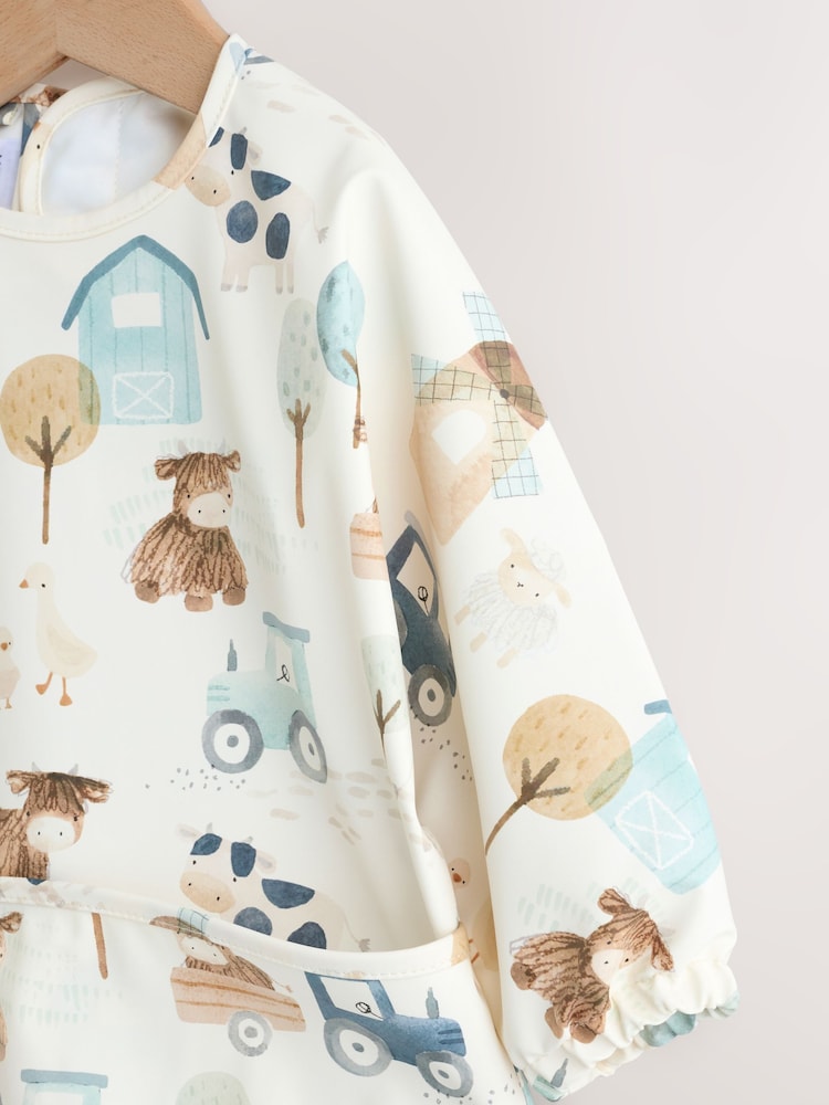 Neutral Weaning And Feeding Sleeved Bib - Size 6-12 Months (68-80cm)