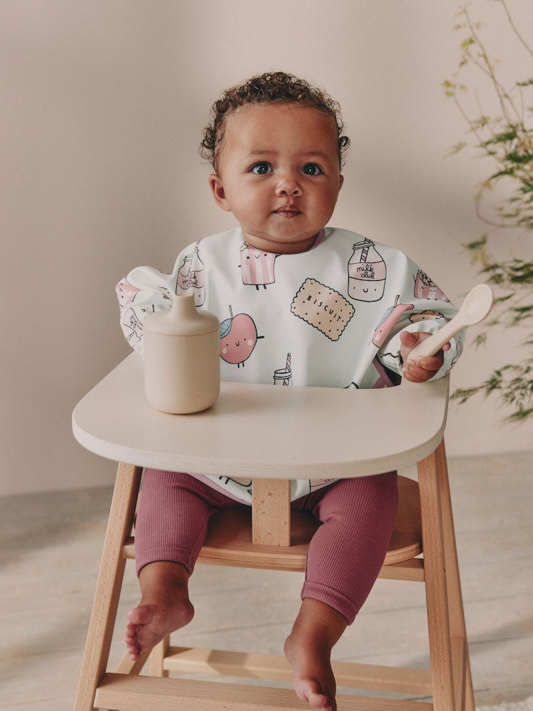 Mint Green Breakfast Club Weaning And Feeding Sleeved Bib