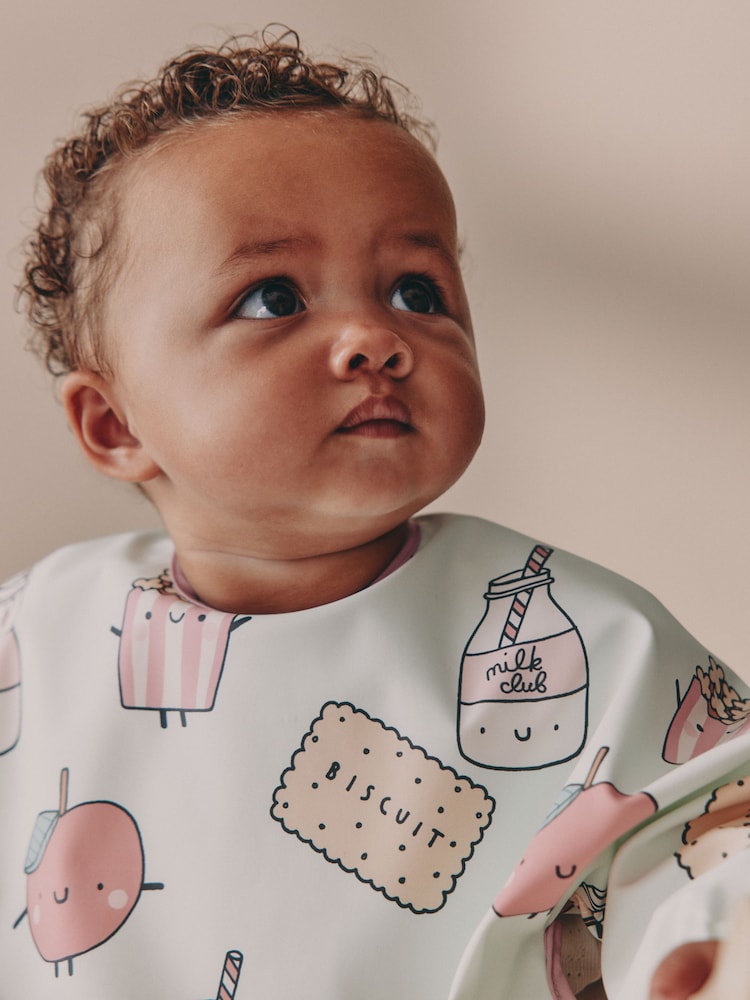 Mint Green Breakfast Club Weaning And Feeding Sleeved Bib