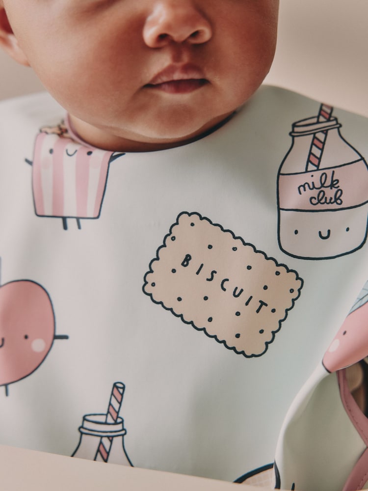 Mint Green Breakfast Club Weaning And Feeding Sleeved Bib