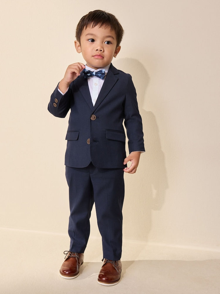 Navy Blazer, Shirt & Trouser Set Blazer Shirt Trousers and Bow Tie Set (3mths-12yrs)