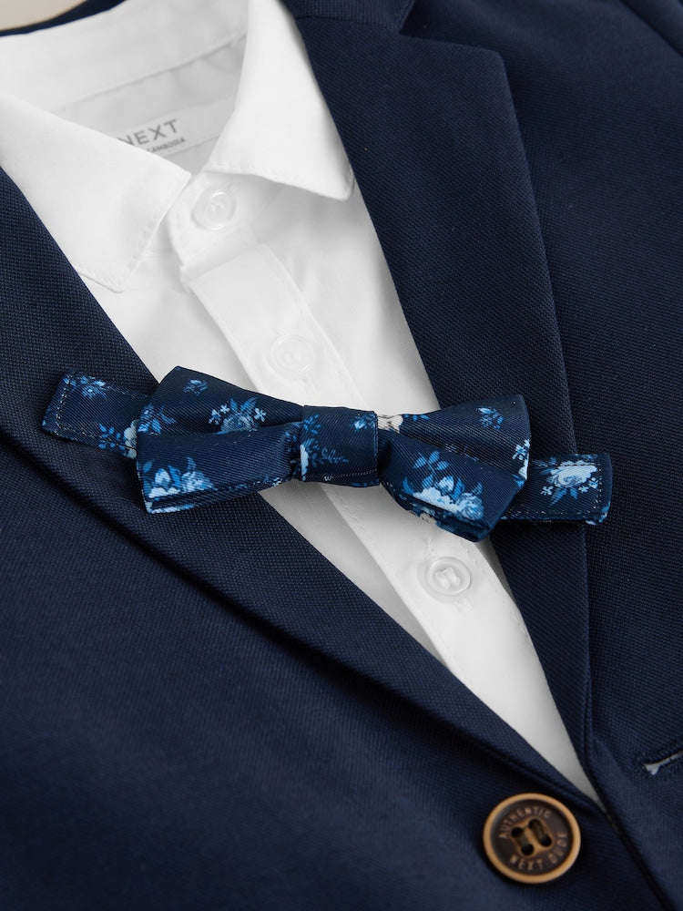 Navy Blazer, Shirt & Trouser Set Blazer Shirt Trousers and Bow Tie Set (3mths-12yrs)