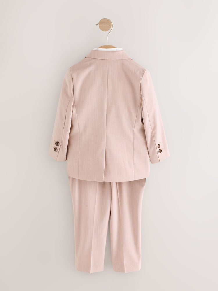Pink Blazer Shirt Trousers and Bow Tie Set (3mths-9yrs)
