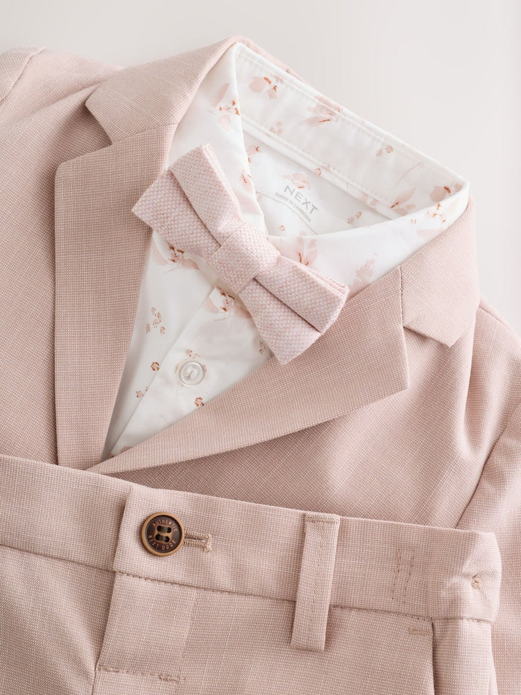 Pink Blazer Shirt Trousers and Bow Tie Set (3mths-9yrs)