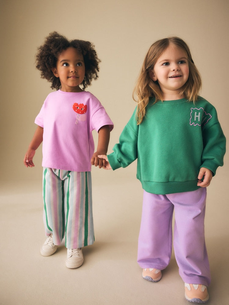 Green/Pink Top & Trousers Set 2 Pack (3mths-7yrs)