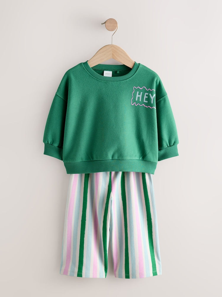 Green/Pink Top & Trousers Set 2 Pack (3mths-7yrs)