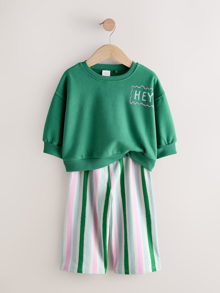 Green/Pink Top & Trousers Set 2 Pack (3mths-7yrs)