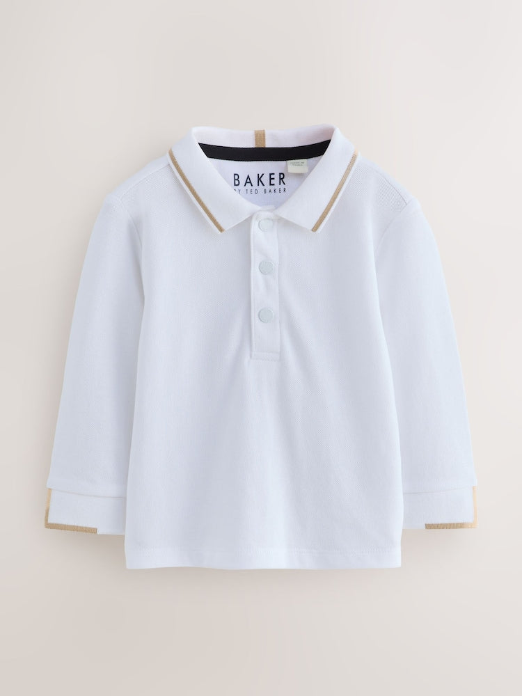 Baker by Ted Baker Stone Dungaree and Polo Shirt Set