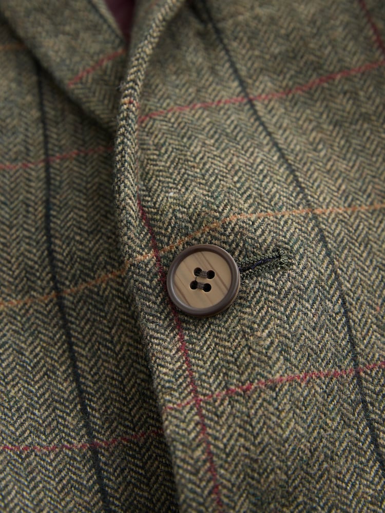 Green/Brown Check Blazer (3-16yrs)