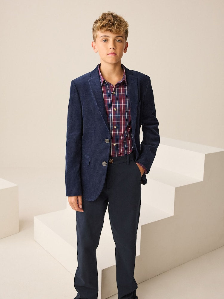 Navy Blue Corduroy Blazer (3-16yrs)
