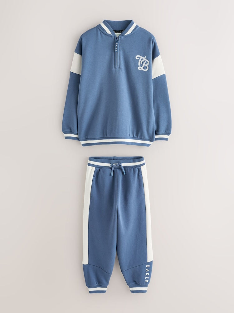 Baker by Ted Baker Blue Varsity Sweatshirt and Joggers Set