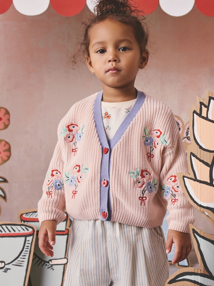 Pink Floral Cath Kidston Cardigan (3mths-8yrs) - Size 3-6 Months (62-68cm) - Pink Floral Cath Kidston