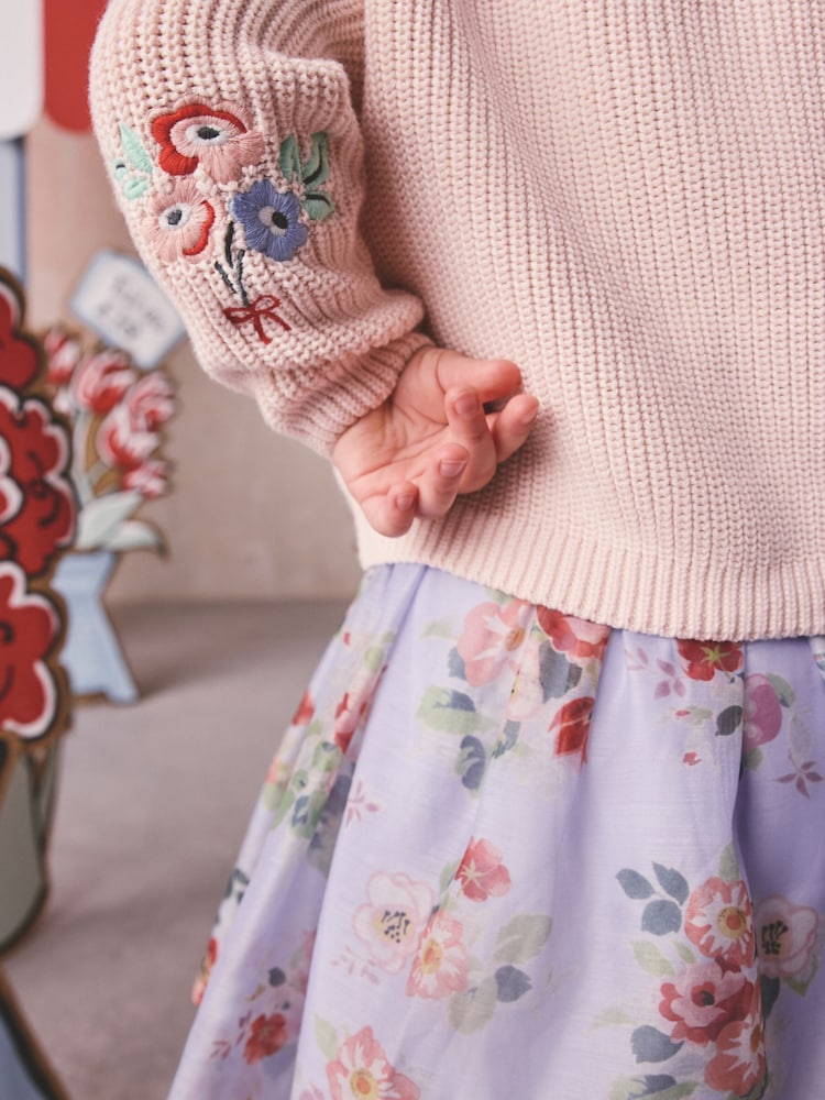 Pink Floral Cath Kidston Cardigan (3mths-8yrs) - Size 3-6 Months (62-68cm)