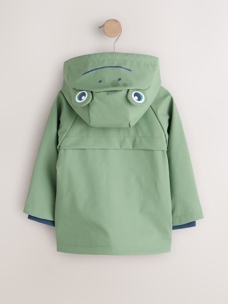 Green Frog Character Shower Resistant Coat (3mths-7yrs)
