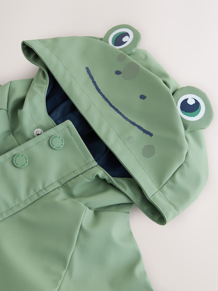 Green Frog Character Shower Resistant Coat (3mths-7yrs)