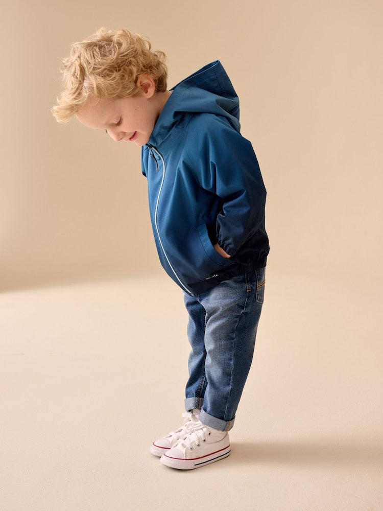 Ombre Blue Waterproof Cagoule Jacket (3mths-7yrs)