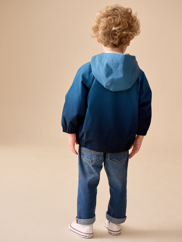 Ombre Blue Waterproof Cagoule Jacket (3mths-7yrs)