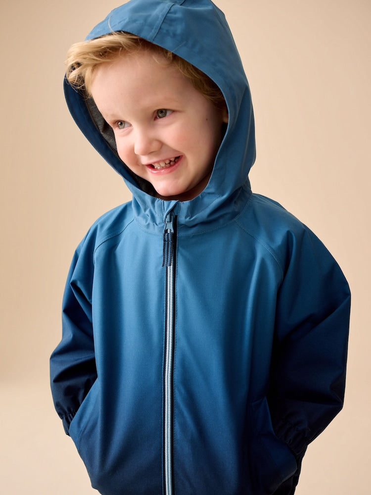 Ombre Blue Waterproof Cagoule Jacket (3mths-7yrs)
