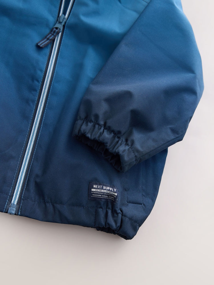 Ombre Blue Waterproof Cagoule Jacket (3mths-7yrs)