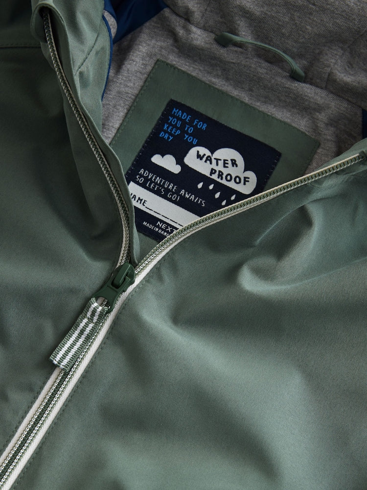 Sage Green Waterproof Cagoule Jacket (3mths-7yrs)