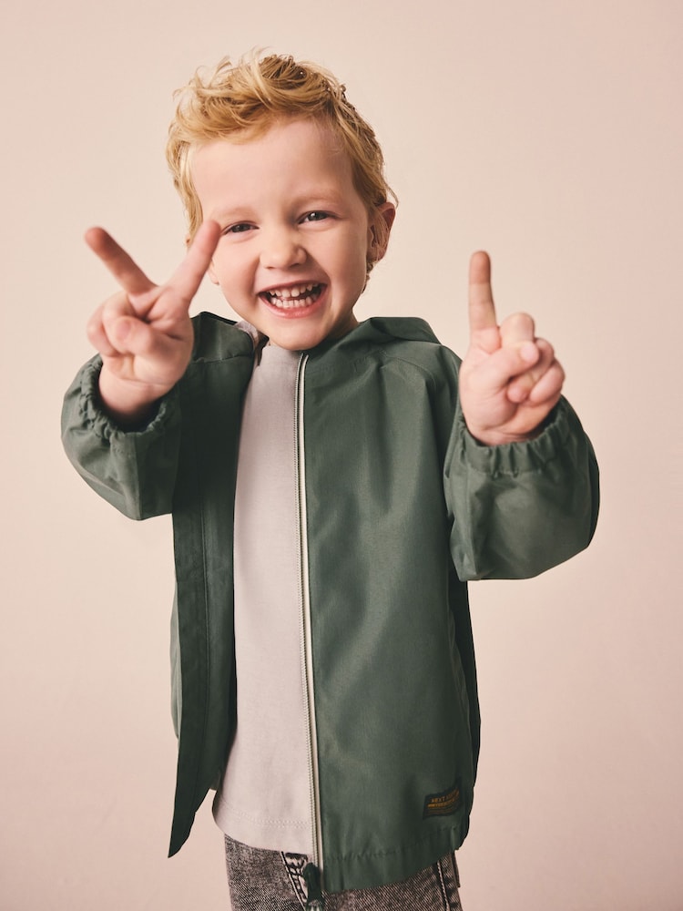 Sage Green Waterproof Cagoule Jacket (3mths-7yrs)