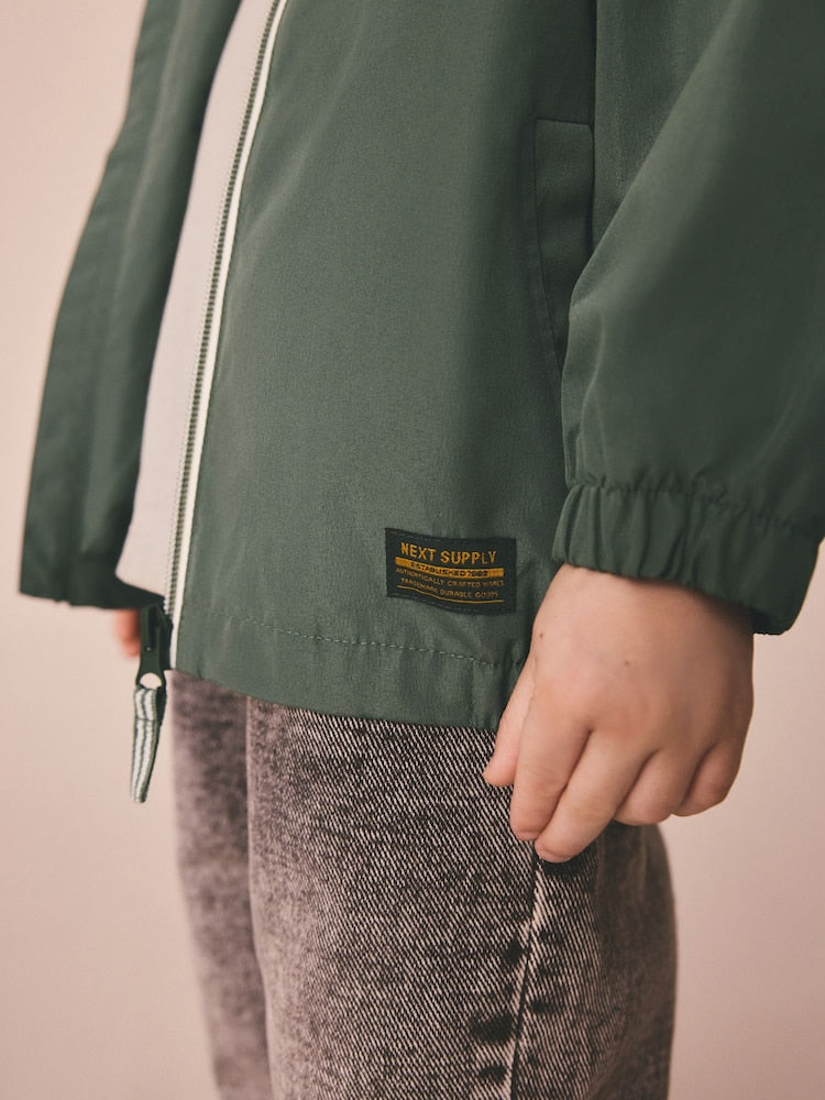 Sage Green Waterproof Cagoule Jacket (3mths-7yrs)