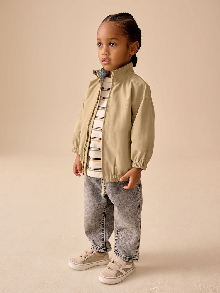 Neutral Collared Coach Jacket (3mths-7yrs)