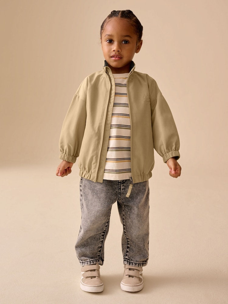 Neutral Collared Coach Jacket (3mths-7yrs)