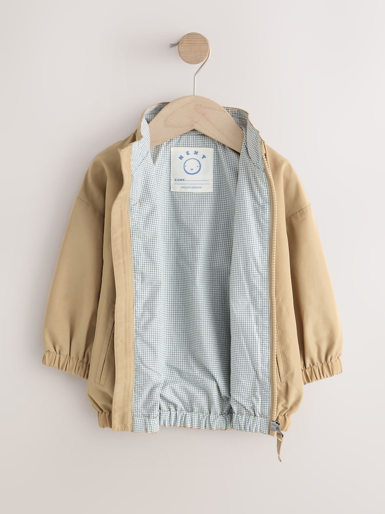Neutral Collared Coach Jacket (3mths-7yrs)