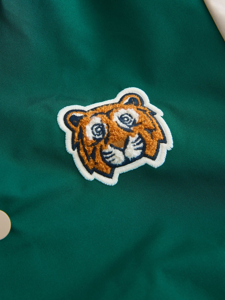 Green/Tan Varsity Jacket (3mths-7yrs) - Size 3-6 Months (62-68cm)