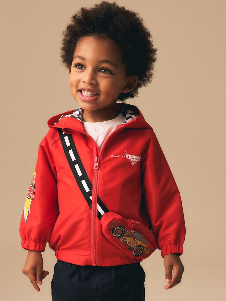 Red Cars Bag Pocket Cagoule Jacket (3mths-7yrs) - Size 3-6 Months (62-68cm)