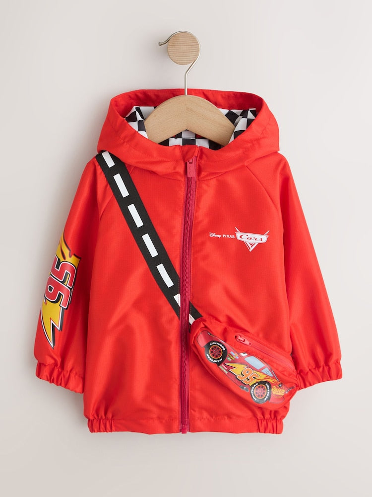Red Cars Bag Pocket Cagoule Jacket (3mths-7yrs) - Size 3-6 Months (62-68cm)
