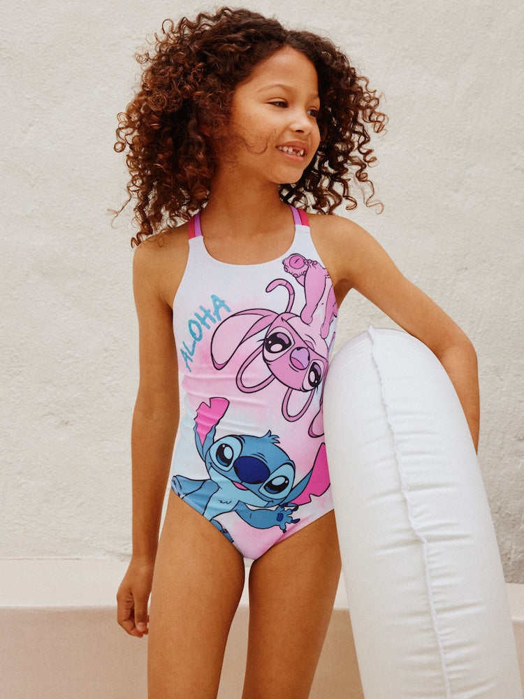 Blue Stitch Double Strap Swimsuit (3-16yrs) - Size 3 Years (98cm)