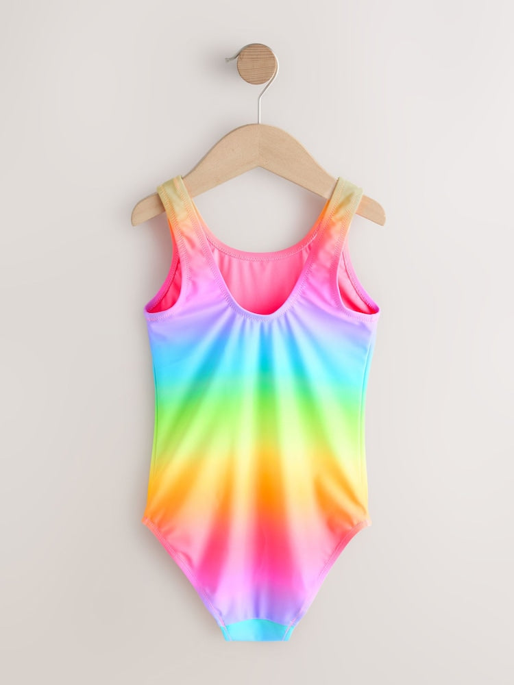 Rainbow Ombre Scoop Neck Swimsuit (3-16yrs)