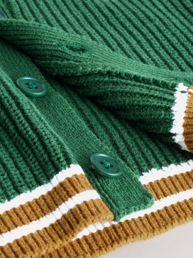 Green Varsity Character Cardigan (3mths-7yrs)