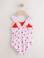 Pink Cherry Gingham Frill Swimsuit (3-16yrs) - Size 3 Years (98cm)