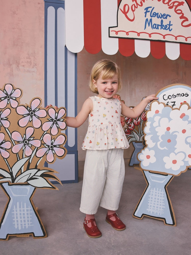 Cath Kidston Ecru Ditsy Blouse And Trousers Set (3mths-8yrs)