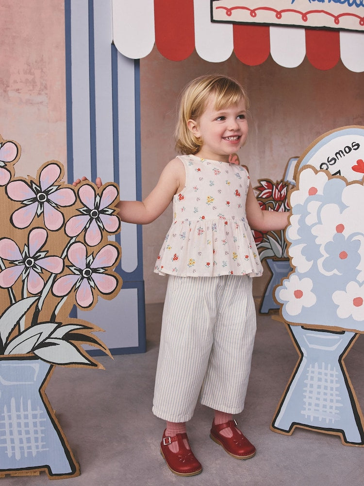 Cath Kidston Ecru Ditsy Blouse And Trousers Set (3mths-8yrs)