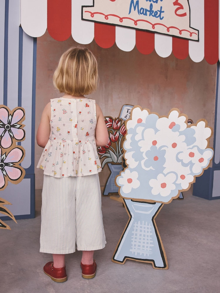 Cath Kidston Ecru Ditsy Blouse And Trousers Set (3mths-8yrs)