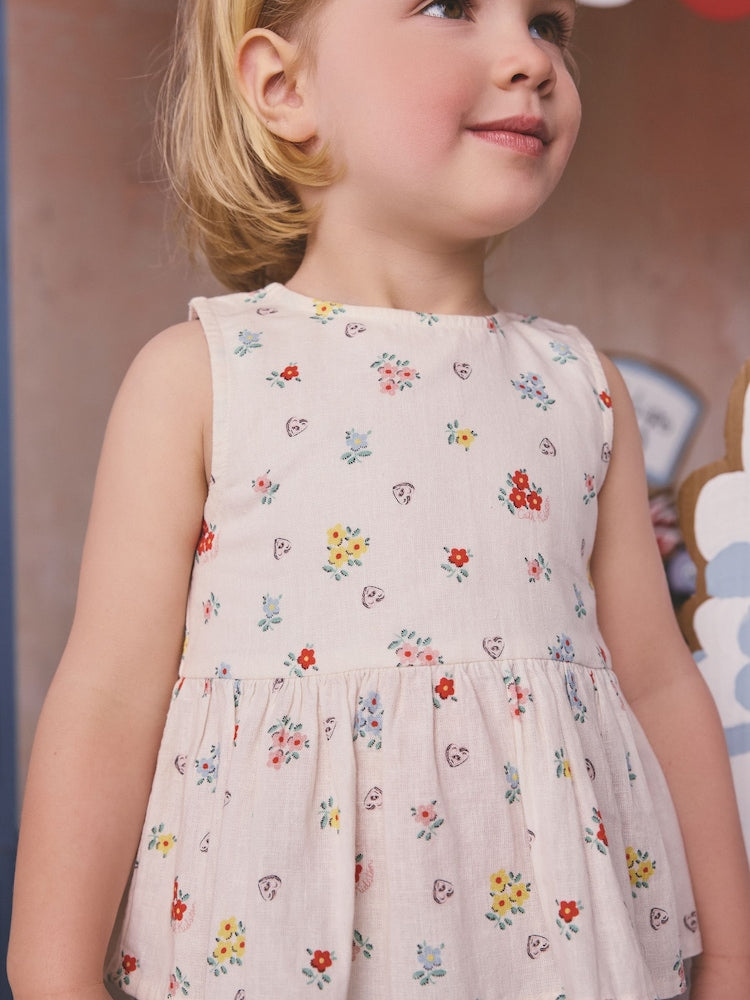 Cath Kidston Ecru Ditsy Blouse And Trousers Set (3mths-8yrs)