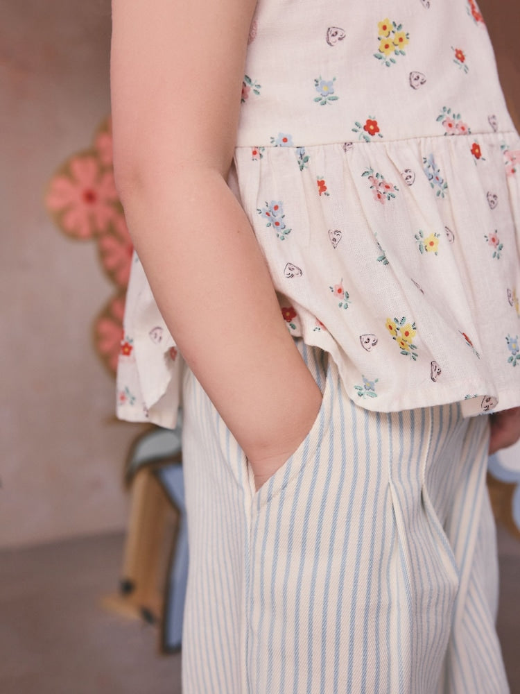 Cath Kidston Ecru Ditsy Blouse And Trousers Set (3mths-8yrs)