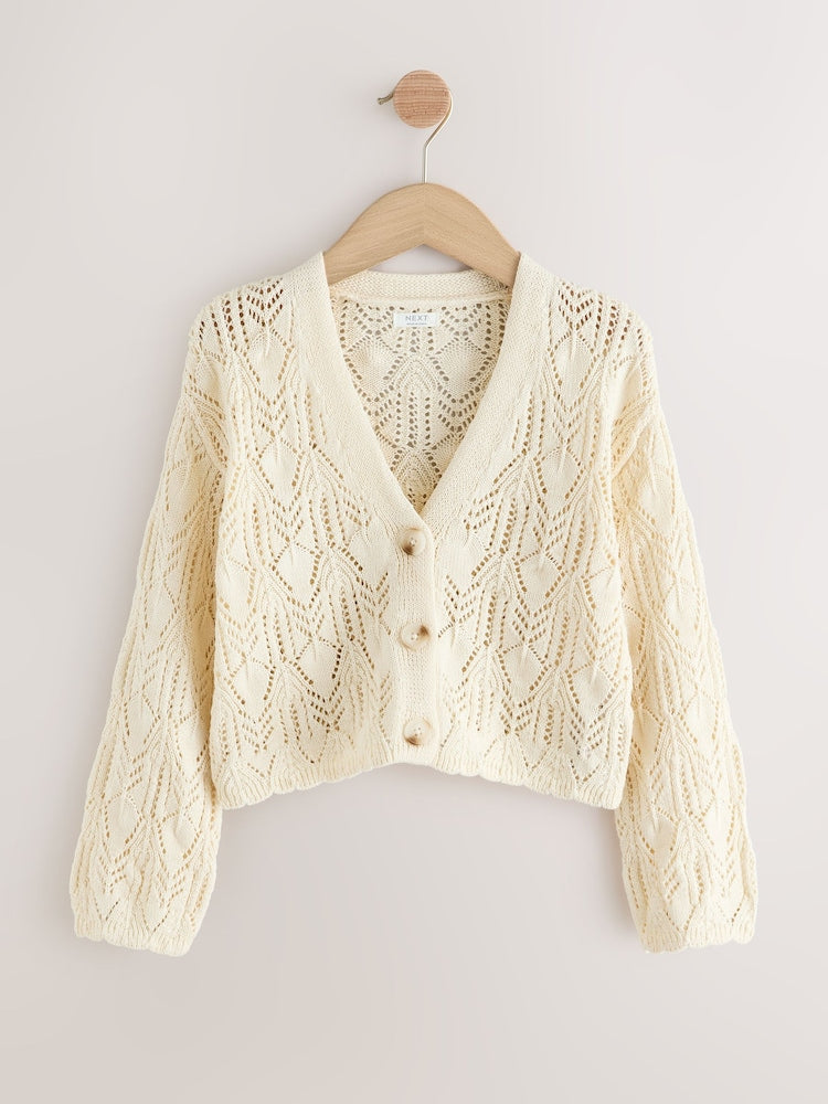 Ecru Knitted Cardigan (3-16yrs)