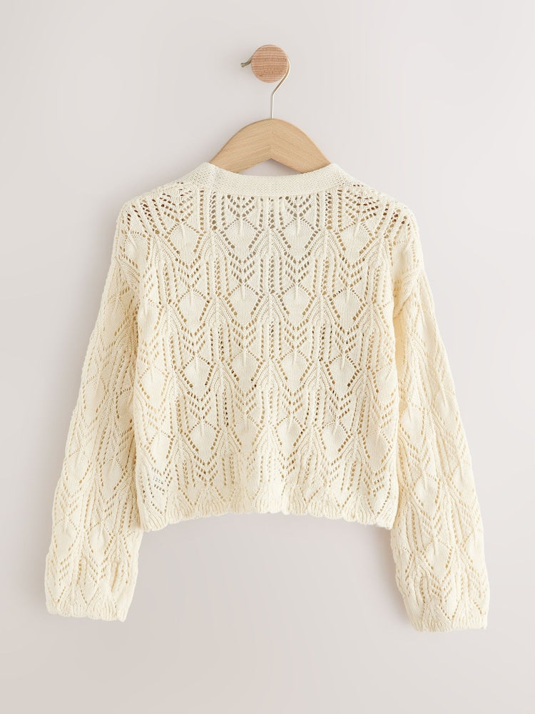 Ecru Knitted Cardigan (3-16yrs)
