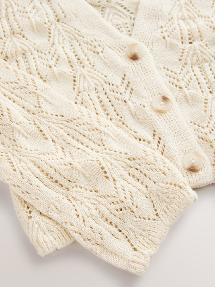 Ecru Knitted Cardigan (3-16yrs)