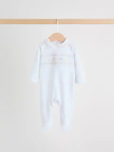 White Collar Baby Sleepsuits 3 Pack (0-2yrs)