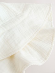 Ecru Woven Crinkle Baby Bucket Hat - Size 50cm (First Size)