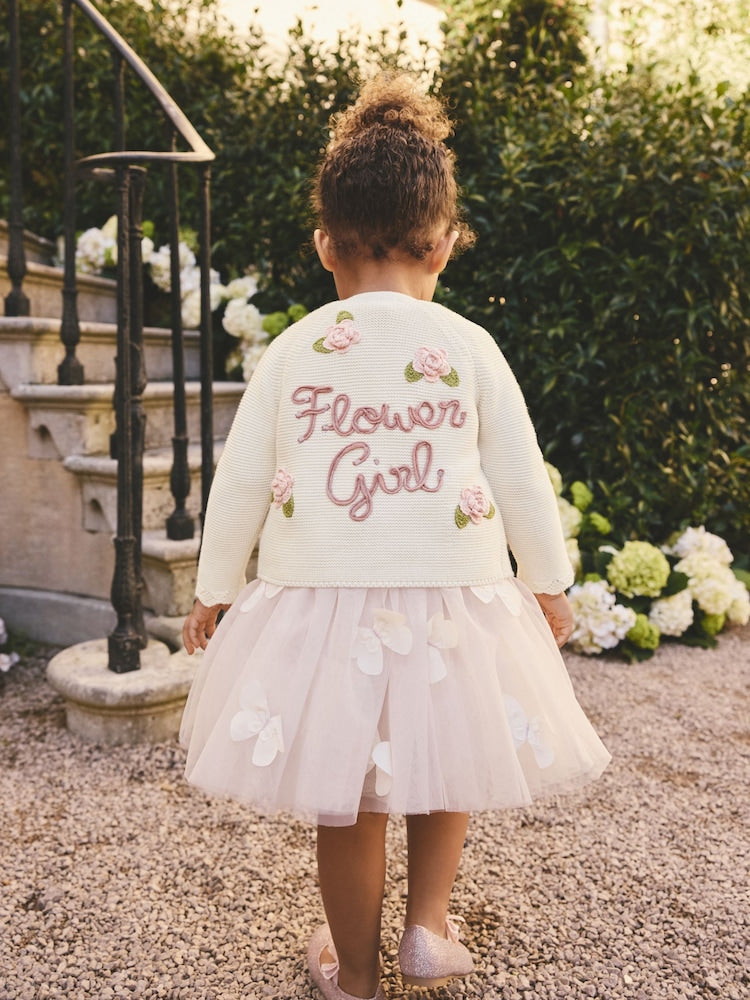 Ecru Flower Girl Occasion Cardigan (3mths-7yrs)